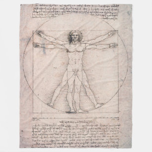 Manta Polar Hombre de Vitruvio, Leonardo da Vinci