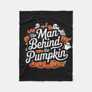 Manta Polar Hombre Detrás De La Calabaza Funny Halloween Bebé 