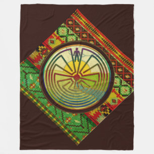 Manta Polar HOMBRE EN el paisaje del LABERINTO + su fondo