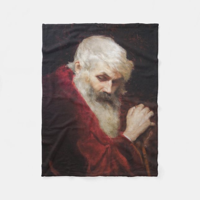 Manta Polar Hombre mayor en un abrigo rojo (Santa Claus) (Navi (Anverso)