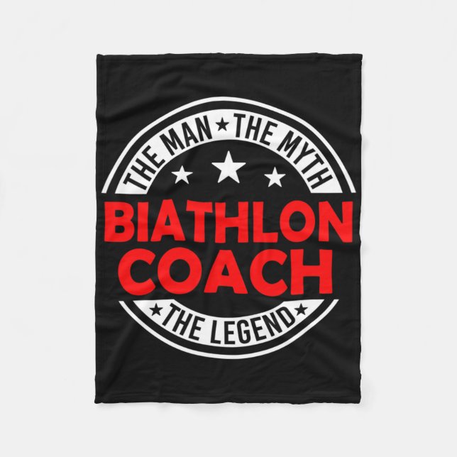 Manta Polar Hombre Mitos Biatlón Leyenda del entrenador Funny  (Anverso)