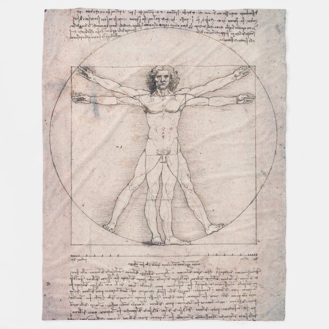 Manta Polar Hombre vitruviano, Leonardo da Vinci (Anverso)