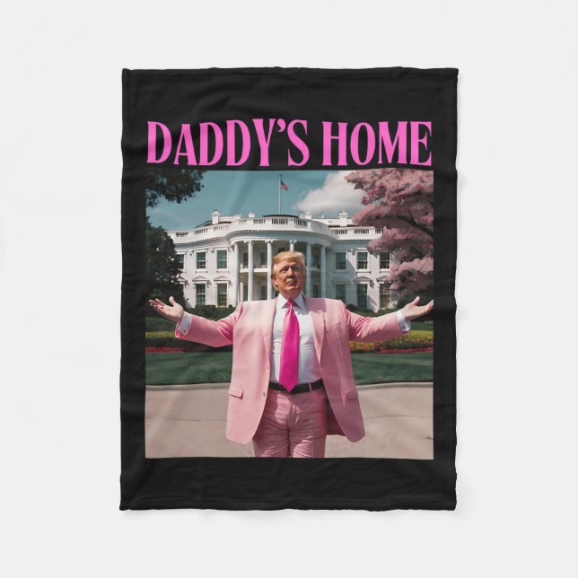 Manta Polar Hombres Hogares de la Camisa de Trump divertida (Anverso)