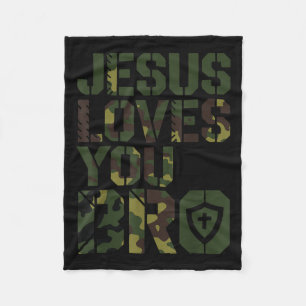 Manta Polar Hombres Jesús te ama hermano niño cristiano gracio
