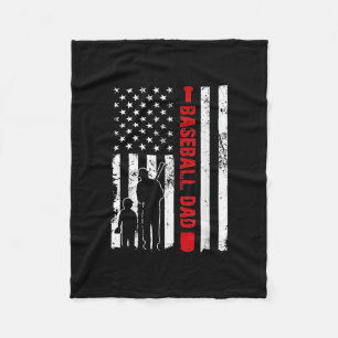 Manta Polar Hombres Orgullosos De Béisbol Papá Bandera Estadou