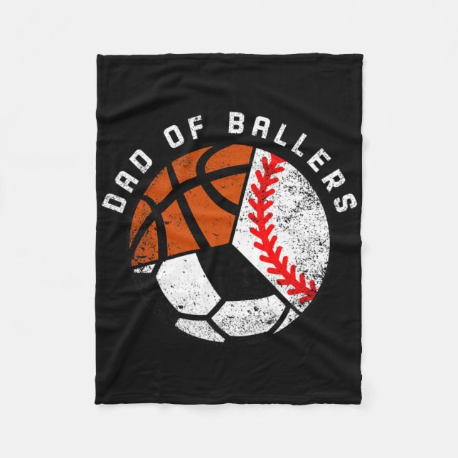 Manta Polar Hombres Papá De Byllers Fun Bysebyll Soccer (Anverso)