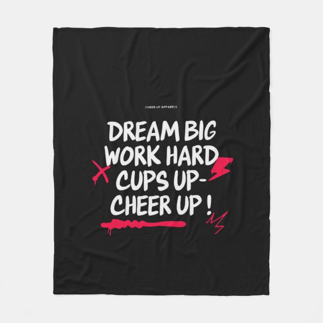 MANTA POLAR HOME DREAM BIG CHEER UP FLEECE BLANKET  (Anverso)