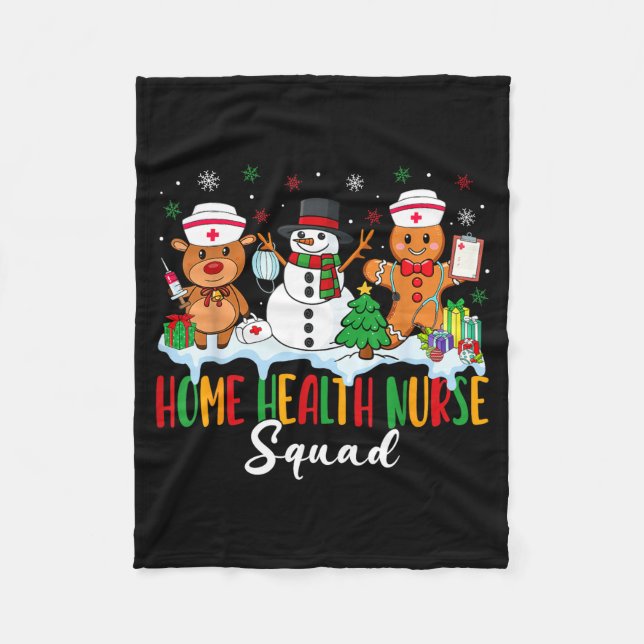 Manta Polar Home Health Nurse Squad Reindeer Gingerbread Chris (Anverso)