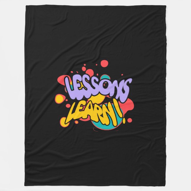 MANTA POLAR HOME PAINT SPLASH LESSONS LEARN FLEECE BLANKET  (Anverso)