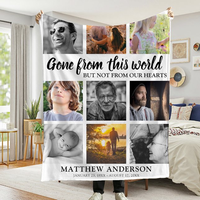 Manta Polar Homenaje a la memoria del Collage de fotos familia (Subido por el creador)