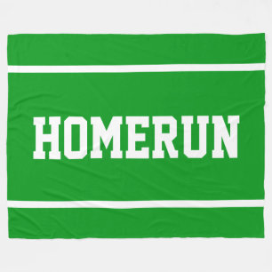 Manta Polar HOMERUN Deportivo Texto Blanco con Rayas en Verde 