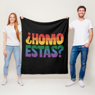 Manta Polar Homo Estas Divertido Español Mexicano Aliado Gay L