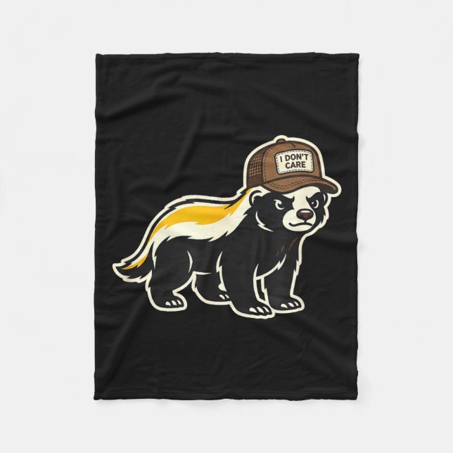 Manta Polar Honey Badger I Don't Care Trucker Funny Animal Art (Anverso)