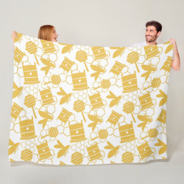 Manta Polar Honey Bee Fleece Blanket
