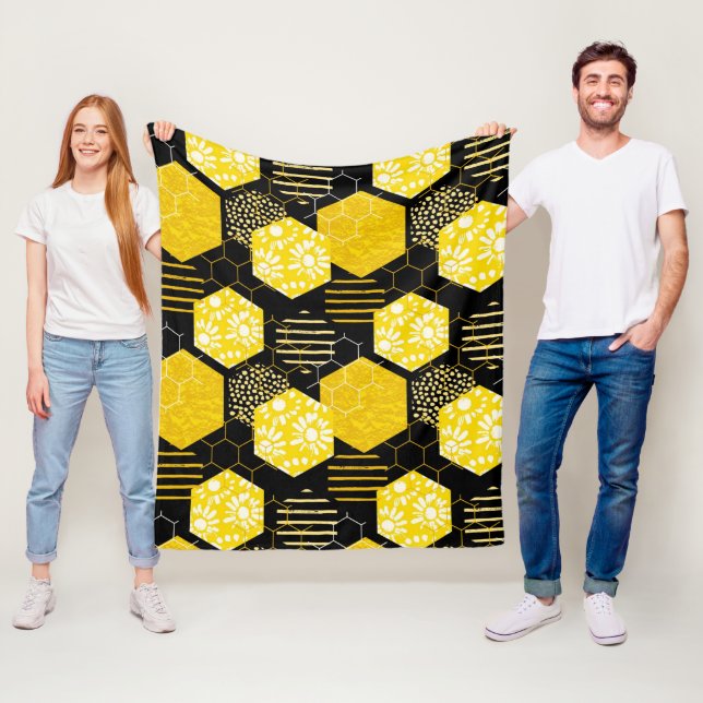 Manta Polar ¡Honeycomb! Fleece Blanket (In situ)