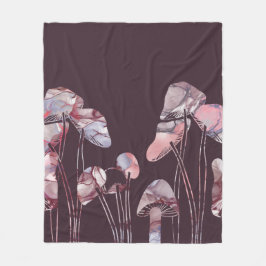 Manta Polar Hongos de tinta morada