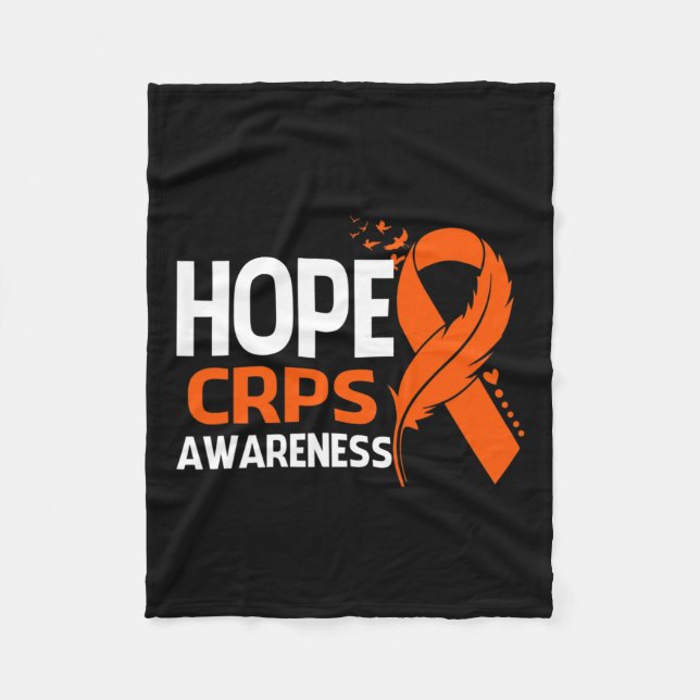 Manta Polar Hope Crps Awareness Month Naranja Ribbon Feather S (Anverso)