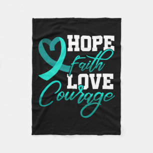 Manta Polar Hope Faith Love Courage Pstd Stress Awareness Mont
