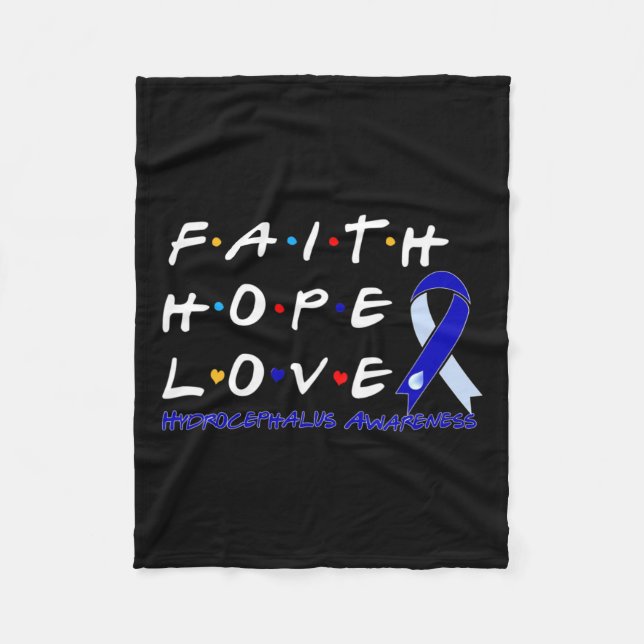 Manta Polar Hope Love Hydrocephalus Awareness (Anverso)