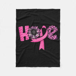 Manta Polar Hope Pink Ribbon Leopard Sunflower Breast Cancer A