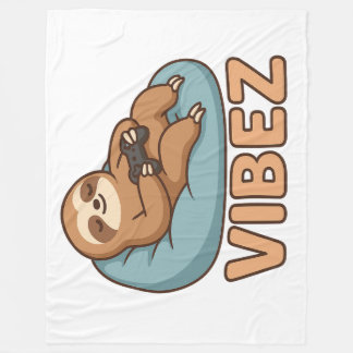 Manta Polar Horizontal Sloth VIBEZ Fleece Blanket – Chill Nap