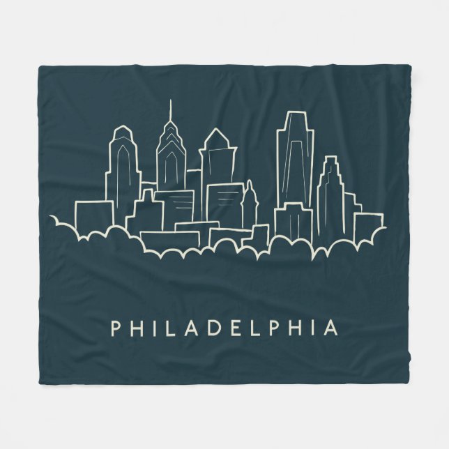 Manta Polar Horizonte de Philadelphia Pennsylvania (Frente (Horizontal))