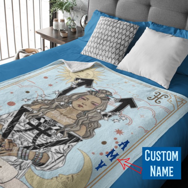 Manta Polar Horoscopio Piscis Mujer Zodiac Luna de Sol Celeste (Subido por el creador)