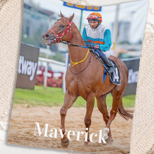 Manta Polar Horse Lover Mascota ecuestre personalizada Foto