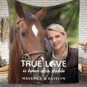 Manta Polar Horse Lover True Love Stable Personalizado Equine 