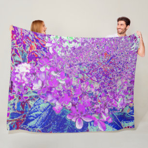 Manta Polar Hortensia Limelight Morada y Azul Elegante