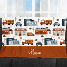 Hospital, incendio, patrón de ciudad policial para