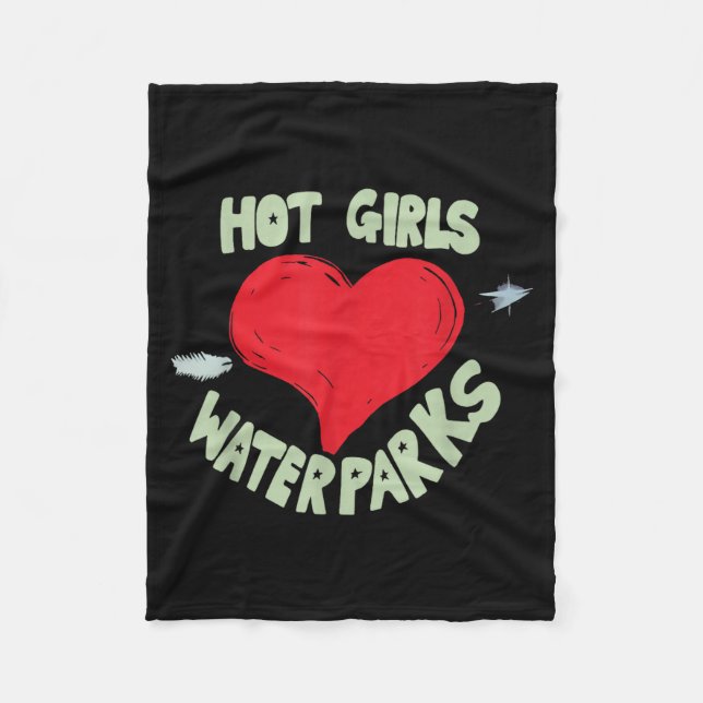 Manta Polar Hot Girls Love Water Parks Heart Arrow  (Anverso)