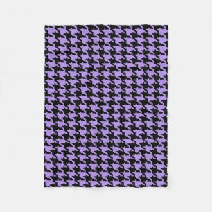 Manta Polar Houndstooth púrpura y negro del vintage