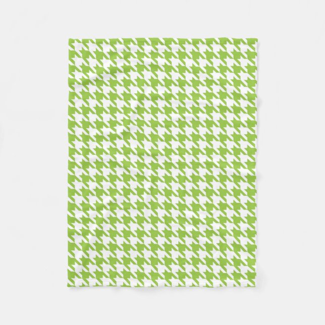 Manta Polar Houndstooth verde (Anverso)