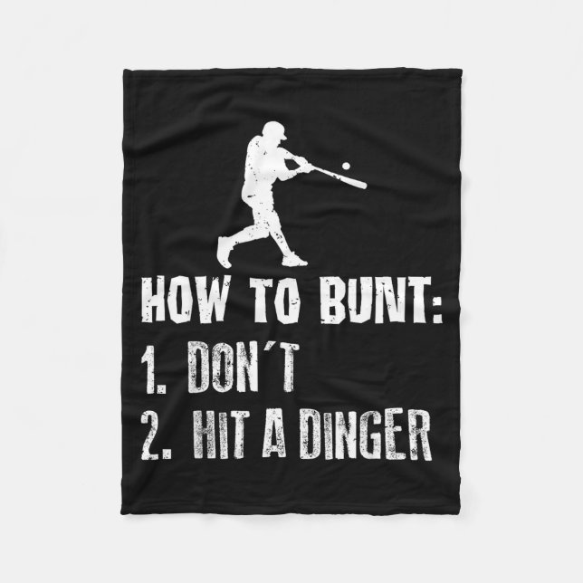 Manta Polar How To Bunt Don't Hit A Dinger Funny Baseball  (Anverso)