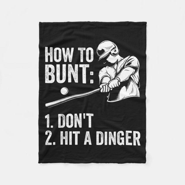 Manta Polar How To Bunt Don't Hit A Dinger Funny Baseball Play (Anverso)