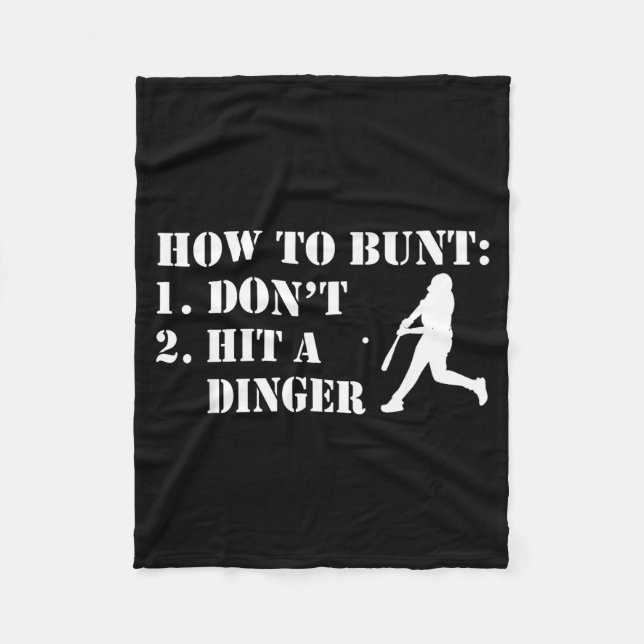 Manta Polar How To Bunt Don't Hit A Dinger Funny Baseball Soft (Anverso)