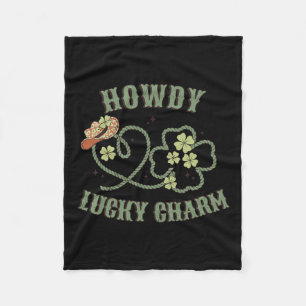 Manta Polar Howdy Lucky Charm Western St Patrick Day Shamrock