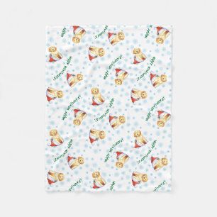 Manta Polar Howlidays feliz de oro