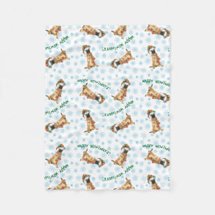 Manta Polar Howlidays feliz Malinois