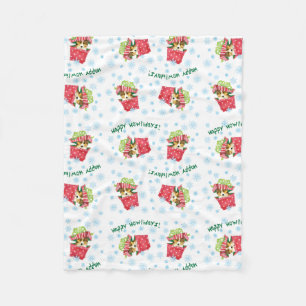 Manta Polar Howlidays feliz Sheltie