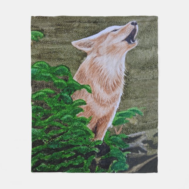 Manta Polar Howling Coyote (Anverso)