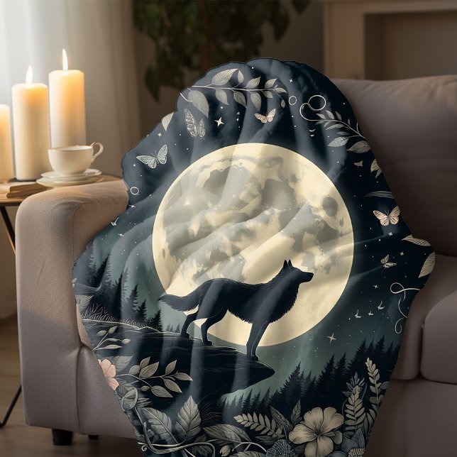 Manta Polar Howling Wolf Throw Blanket (Subido por el creador)