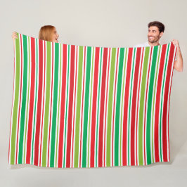 MANTA POLAR HUELGAS DE NAVIDADES BLANCOS VERDES ROJOS