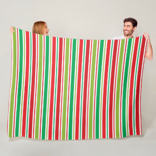 MANTA POLAR HUELGAS DE NAVIDADES BLANCOS VERDES ROJOS