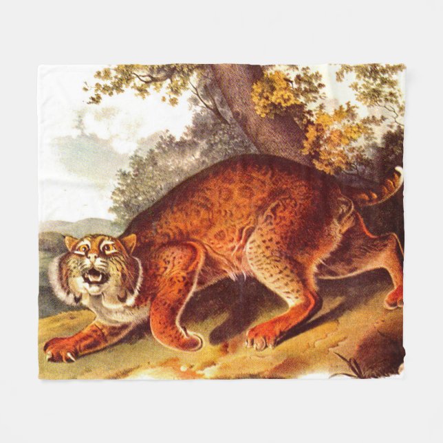 Manta Polar Huella bobcat del siglo XIX (Frente (Horizontal))