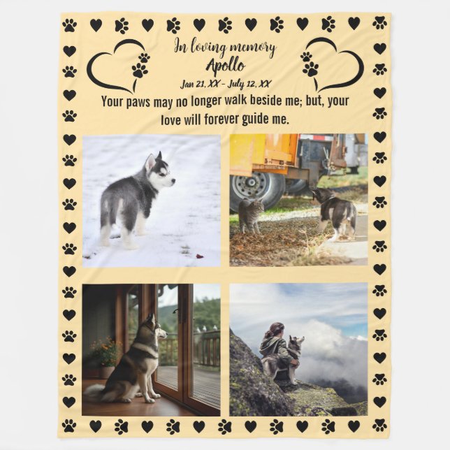 Manta Polar Huellas de amor (Anverso)