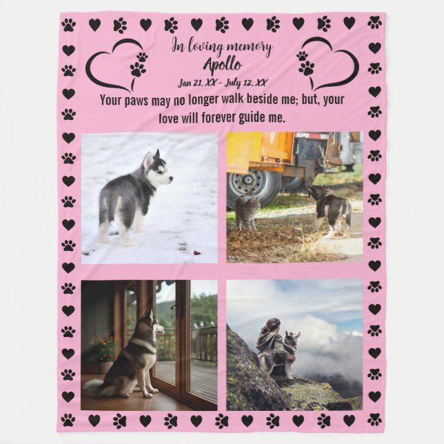 Manta Polar Huellas de amor (Anverso)