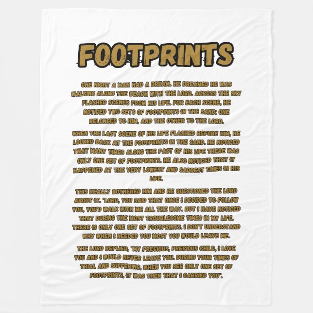 Manta Polar Huellas En La Oración De Arena (Anverso)