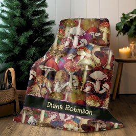 Manta Polar Huerto de hongos de hongos de hongos rojos